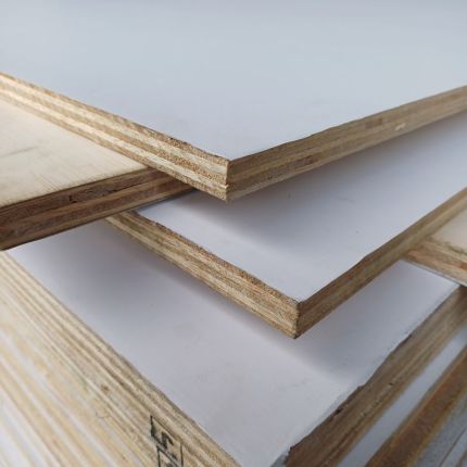 PVC Laminated Plywood White 1 Side 15mm 4&#039; X 8&#039; Light Weight