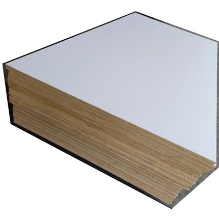 PVC Laminated Plywood White 1 Side 15mm 4' X 8' Light Weight
