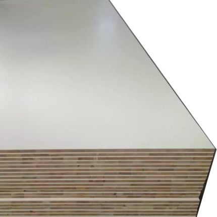 Polyester Laminated Block Board White Matt 2 Sides 18mm 4' X 8'