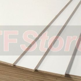 Polyester Laminated Plywood White Matt 15mm 4' X 8' Light Weight