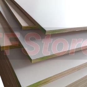 PVC Laminated E0 Plywood White 1 Side 15mm 4' X 8'